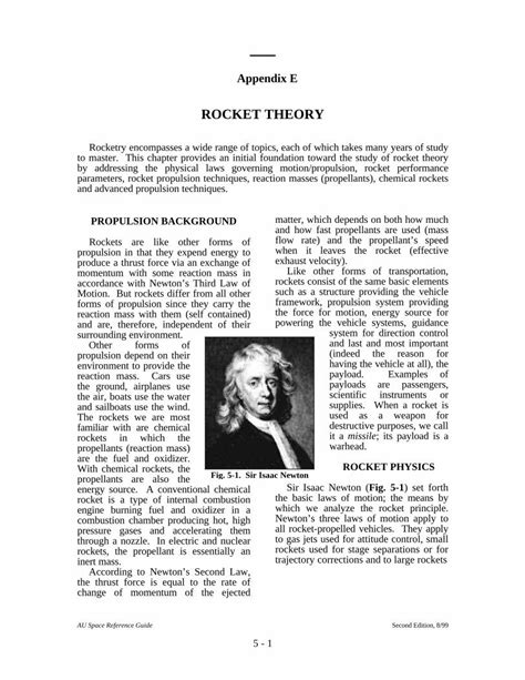 Read Online Rocket Theory Au 