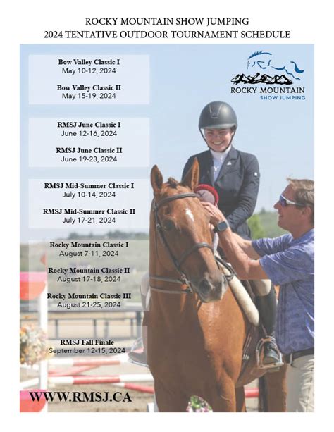 rocky mountain show jumping schedule