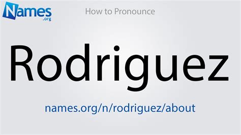 rodriguez pronunciation