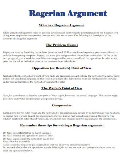 rogerian argument paper example