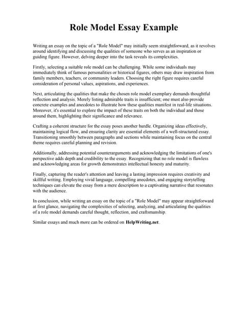 Role Model Essay