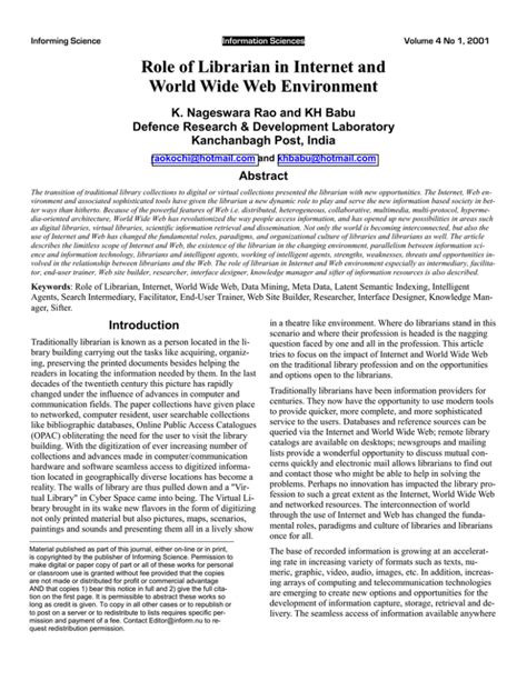 Full Download Role Of Librarian In Internet And World Wide Web Environment 