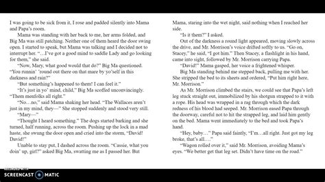 Roll Of Thunder Chapter 9