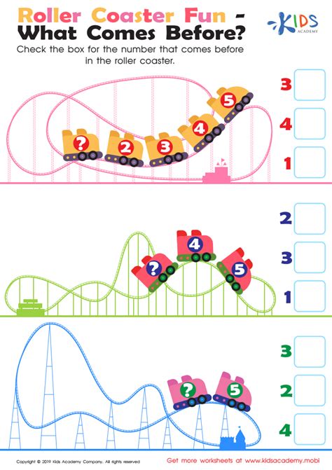 Roller Coaster Fun Worksheet For Kids Roller Coaster Worksheet - Roller Coaster Worksheet