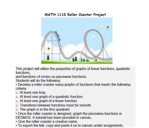 Roller Coaster Project Math