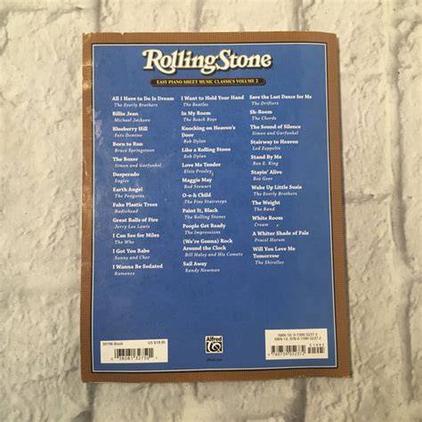 Rolling Stone Easy Piano Sheet Music Classics Vol 1 39 Selections From The 500 Greatest Songs Of All Time