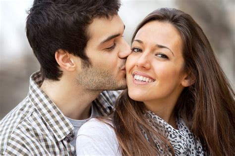 romantic cheek kisses for a friend