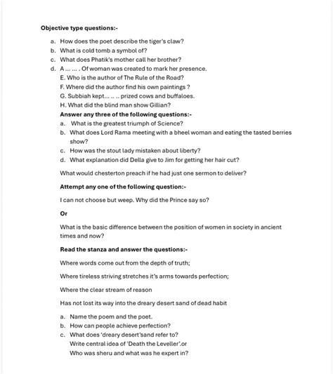 romantic period objective type questions