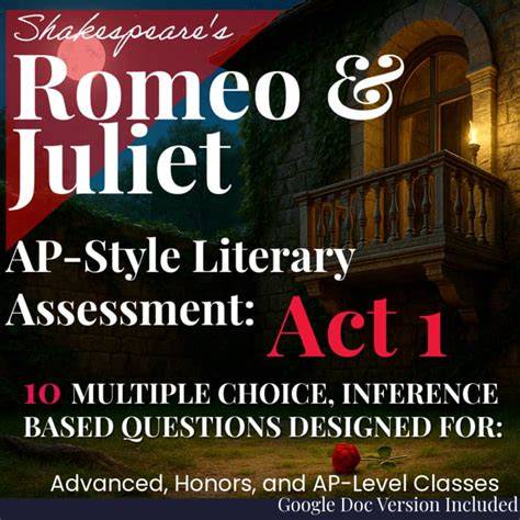 romeo and juliet ap multiple choice questions