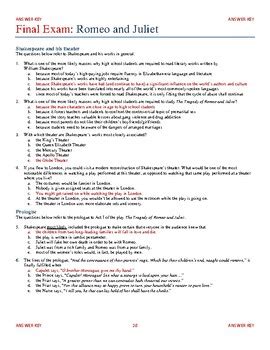 Romeo And Juliet Test Final Test Easy Romeo And Juliet Worksheet Answer Key - Romeo And Juliet Worksheet Answer Key