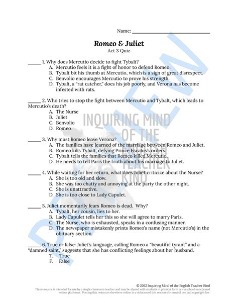 Full Download Romeo And Juliet Guide Act 3 Answers 