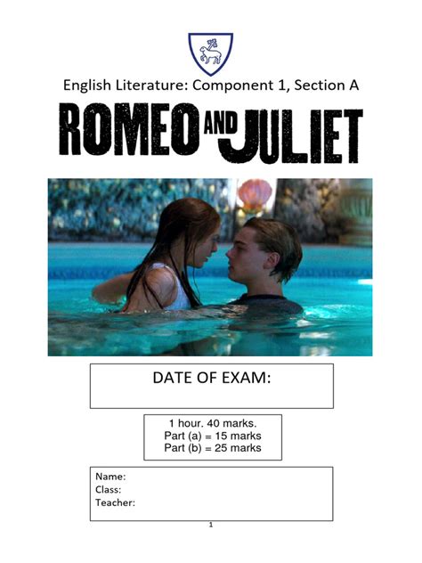 Download Romeo And Juliet Revision Booklet Fluency Cms 