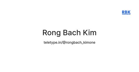 rongbach kim | rongbachkim Thng bo