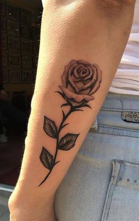 Rose Tattoo On Forearm