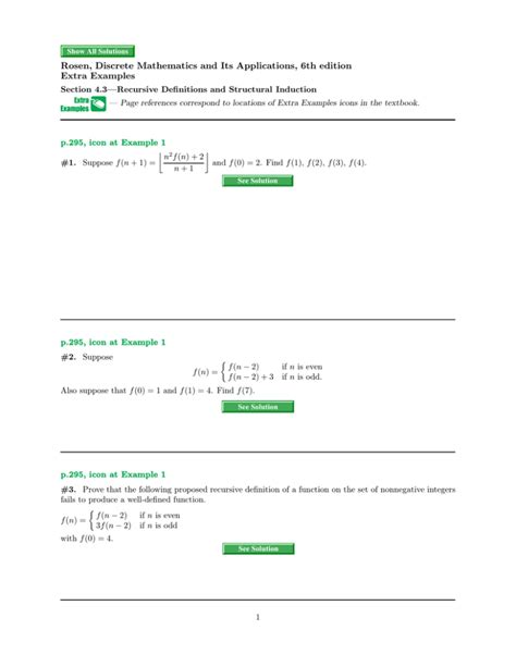 Read Online Rosen Discrete Mathematics And Its Applications 6Th Edition Extra Examples 