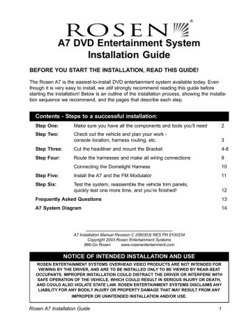 Download Rosen Dvd User Guide 