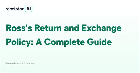 Ross Exchange Policy