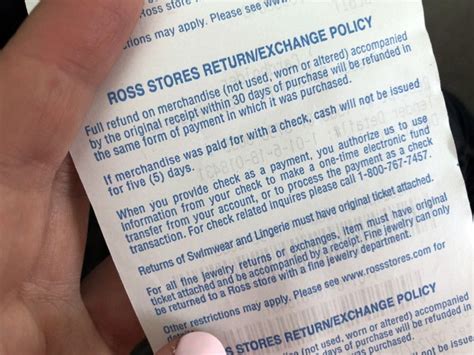 Ross Return Policy Without Receipt