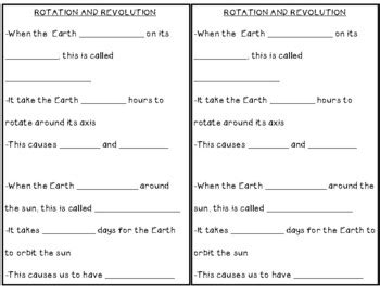 Rotation And Revolution Guided Answer Key