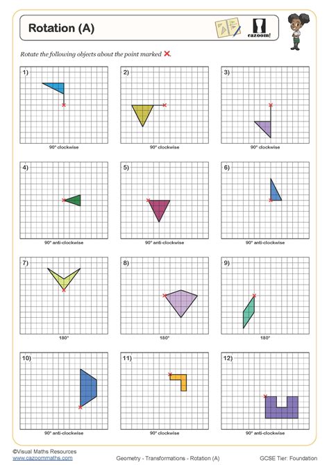Rotation Worksheets Tutoring Hour Angles Of Rotation Worksheet - Angles Of Rotation Worksheet