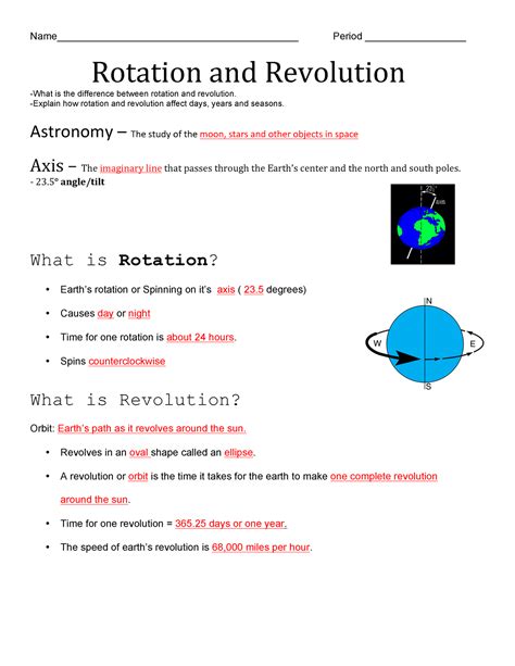 Read Rotation And Revolution Guided Answer Key 