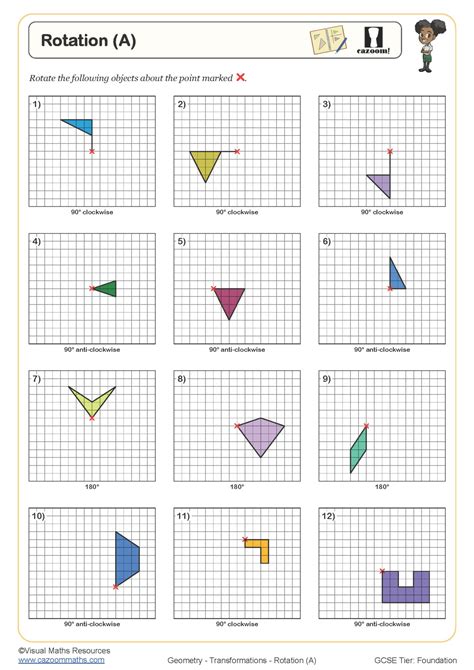Rotations Gcse Maths Grade 3 With Worksheet Answers Rotation Worksheets Grade 8 - Rotation Worksheets Grade 8