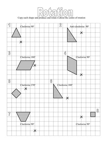 Rotations Worksheets Easy Teacher Worksheets Rotations Geometry Worksheet - Rotations Geometry Worksheet
