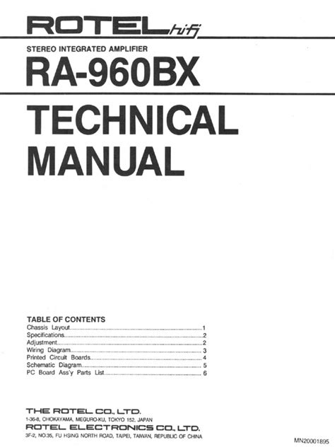 Full Download Rotel 960Bx User Guide 