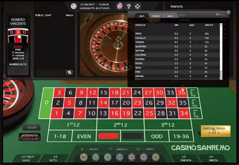 roulette live casino sanremo belgium