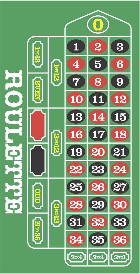 roulette table layout pdf