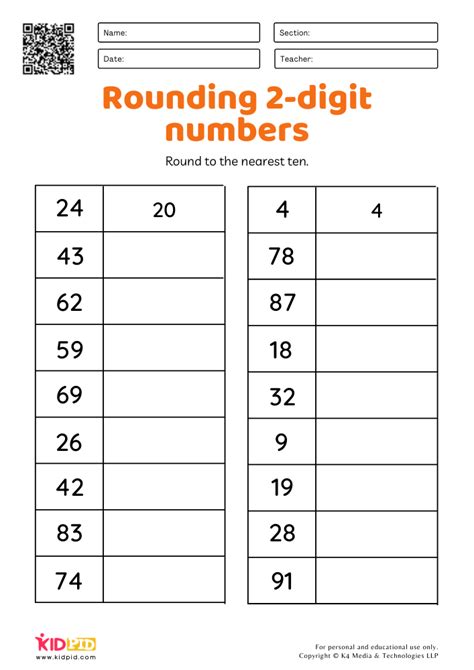 Round 2 Digit Numbers To The Nearest 10 Rounding To Nearest 10 Worksheet - Rounding To Nearest 10 Worksheet
