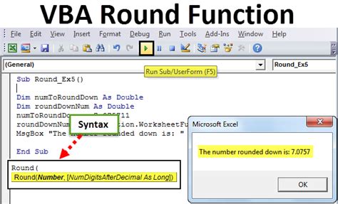 round down function in vb6