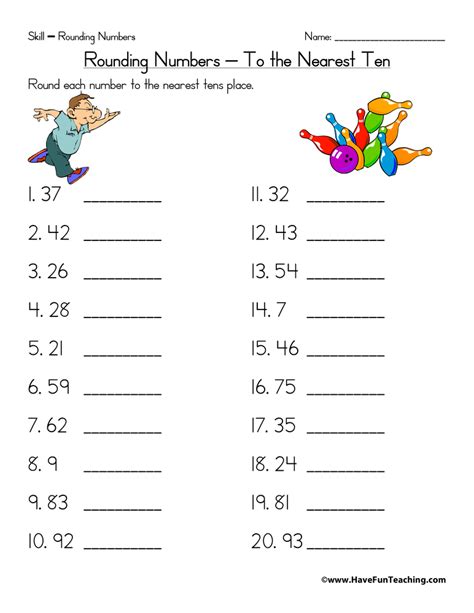 Round To The Nearest 10 Rounding Worksheets Round To Nearest Ten Worksheet - Round To Nearest Ten Worksheet