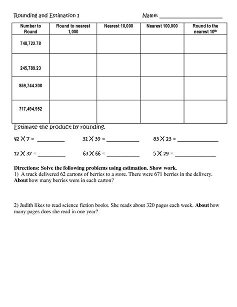 Rounding Amp Estimation Worksheets Amp Free Printables Round Numbers Worksheet 4th Grade - Round Numbers Worksheet 4th Grade