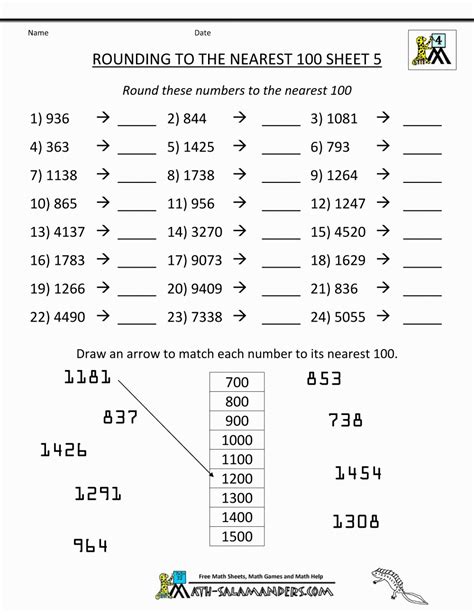 Rounding Numbers By Place Value Worksheets Rounding Worksheets Grade 4 - Rounding Worksheets Grade 4