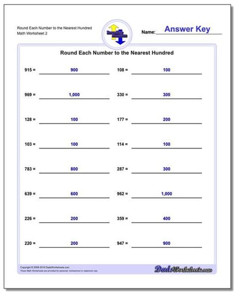 Rounding Numbers Dadsworksheets Com Rounding Off Numbers Worksheet - Rounding Off Numbers Worksheet