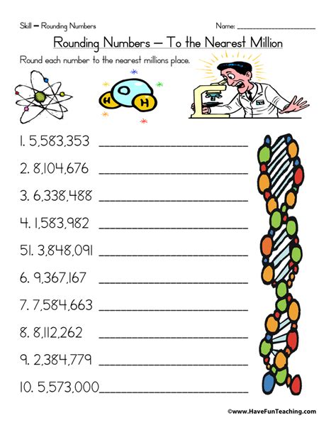 Rounding Numbers To The Nearest Millions Worksheet Rounding To The Nearest Million Worksheet - Rounding To The Nearest Million Worksheet