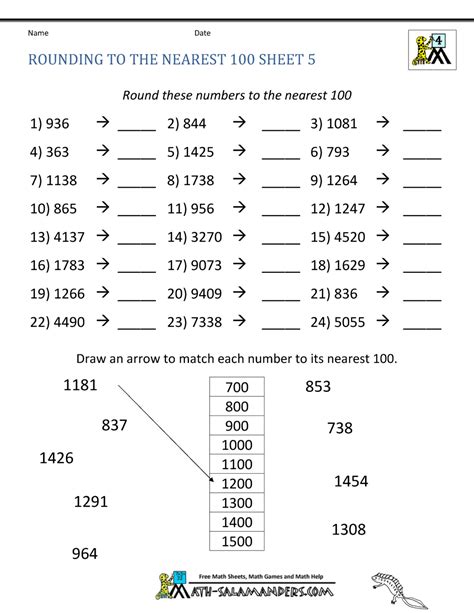 Rounding Numbers Worksheets With Answers Cazoom Maths Worksheets Rounding Math Worksheets - Rounding Math Worksheets