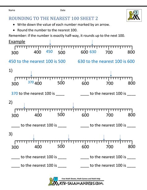Rounding On A Number Line Worksheet   3rd Grade Rounding Worksheets Rounding Numbers To 10 - Rounding On A Number Line Worksheet
