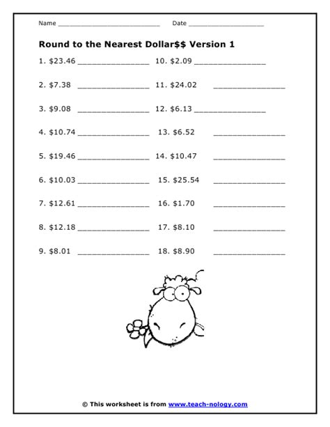 Rounding To The Nearest Dollar Worksheet Live Worksheets Round To The Nearest Dollar Worksheet - Round To The Nearest Dollar Worksheet