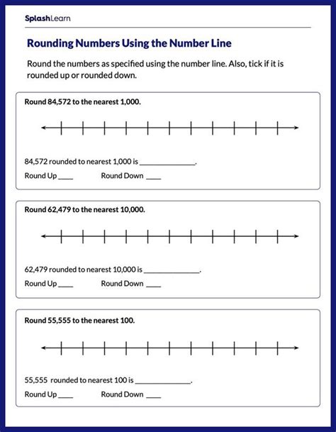 Rounding Using A Number Line Worksheet   Rounding Worksheets Math Worksheets 4 Kids - Rounding Using A Number Line Worksheet