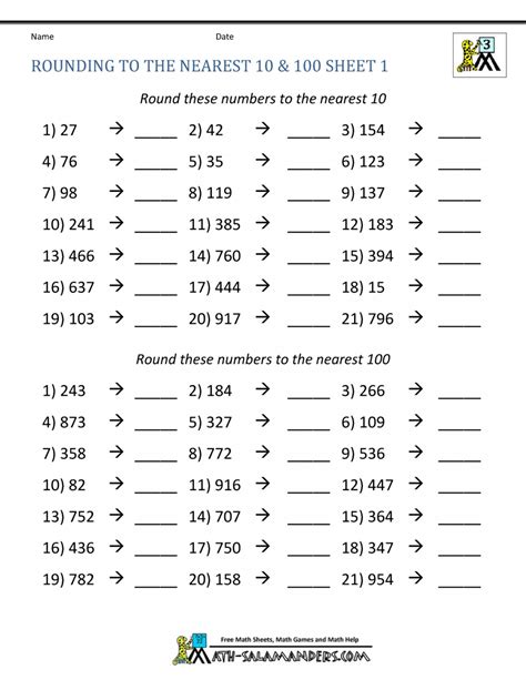 Rounding Worksheets Generator With Large Numbers Rounding Large Numbers Worksheet - Rounding Large Numbers Worksheet