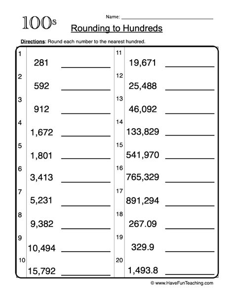 Rounding Worksheets Tens And Hundreds The Teachers 039 Rounding On A Number Line Worksheet - Rounding On A Number Line Worksheet
