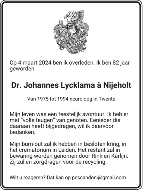 rouwadvertentie