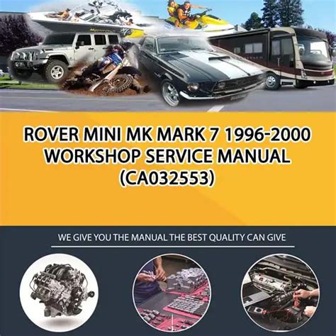 Read Online Rover Mini Mk Mark 7 1996 2000 Repair Owners Manual 