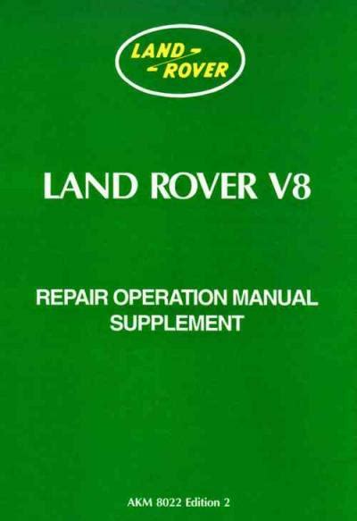 Read Rover V8 Rebuild Manual 