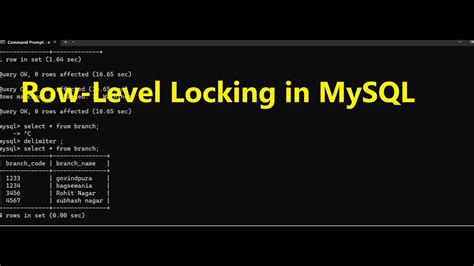 row level locking in sqlite