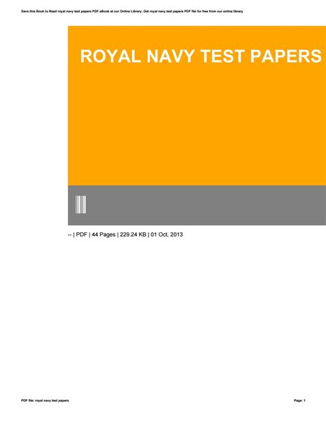 Full Download Royal Navy Test Papers 