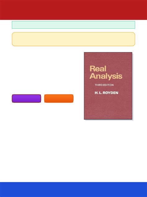 Royden Halseys Real Analysis 3rd Edition 3rd Third Edition By Royden Halsey Published By Prentice Hall Paperback 1988