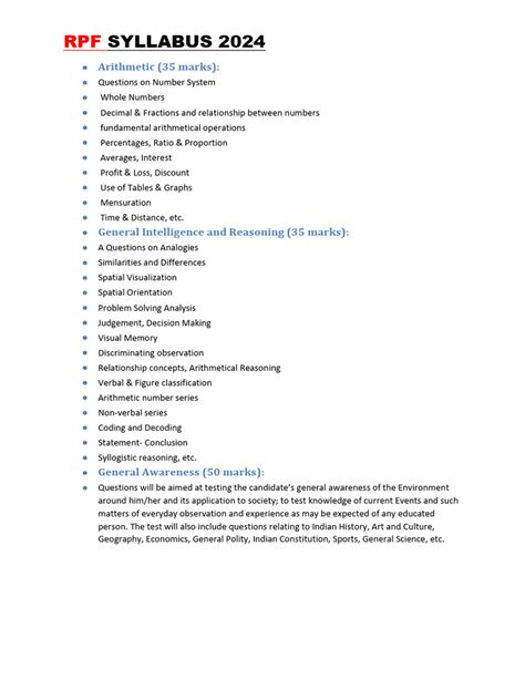 Rpf Syllabus Pdf